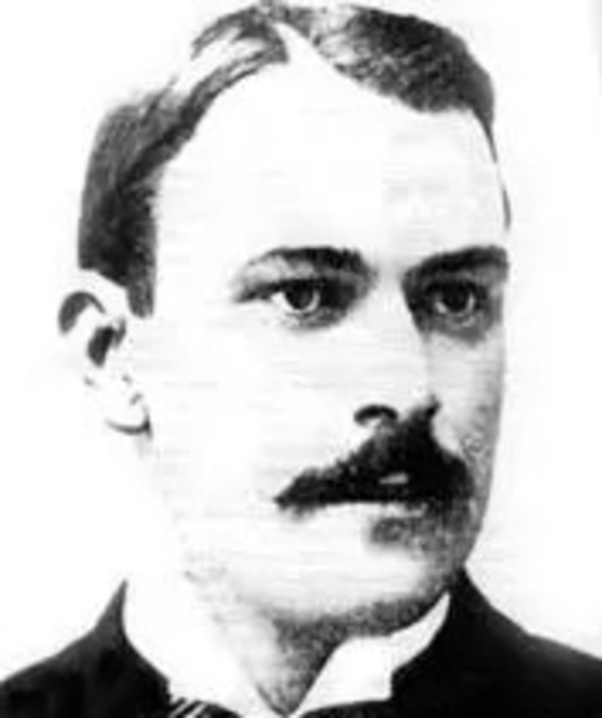 Close up picture of young Thomas Andrews, with moustache